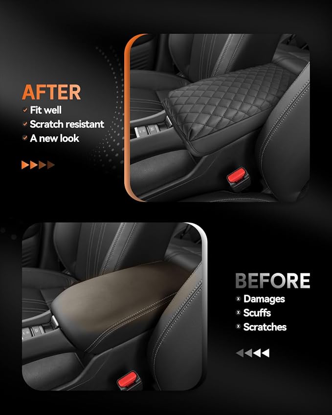 CDEFG for Honda HR-V HRV 2023-2025 2026 Center Console Cover Armrest Box Cover for HR-V HRV (LX, Sport, EX-L) Accessories Console Arm Rest Protector