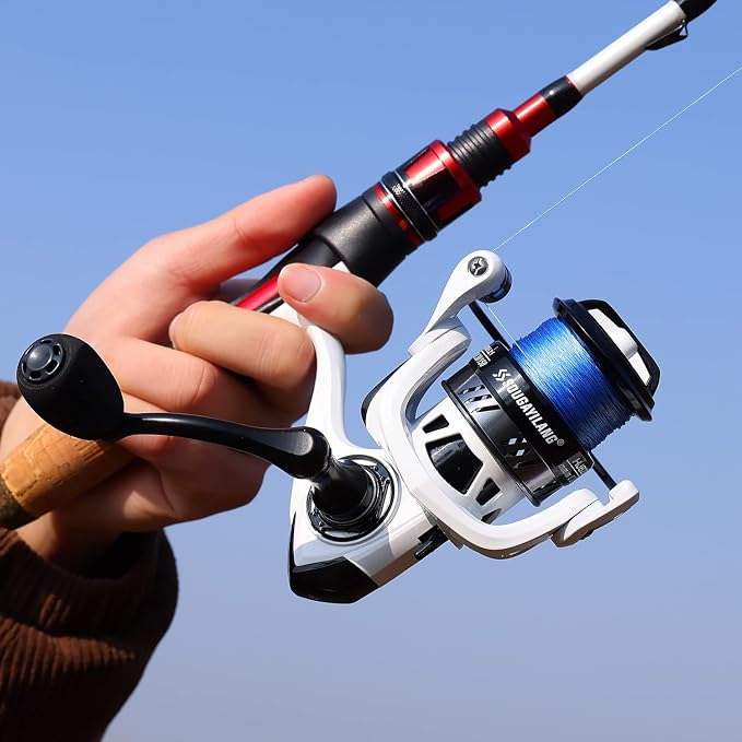 Sougayilang Spinning Combo, Medium Heavy Fishing Pole and 2000 Spinning Reel Set, Fishing Rod and Reel Commbo for Bass Fishing Tackle