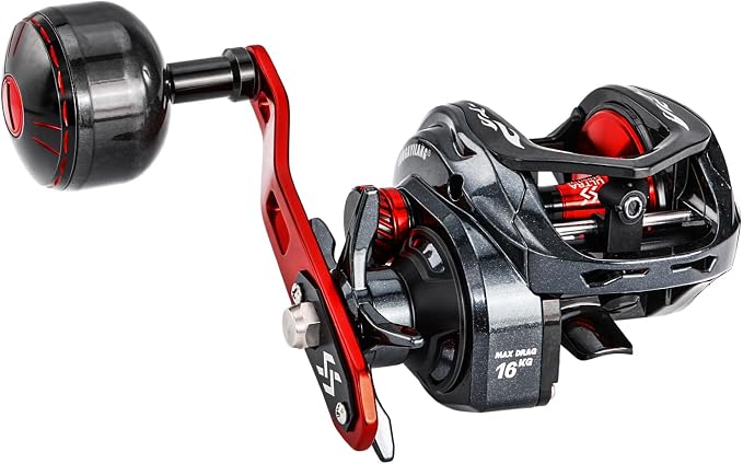 Sougayilang Baitcaster Rod Reel Combo, 2-Piece Fishing Rod with 400 Size Casting Reel, Aluminum Reel Seat for Musky Fishing