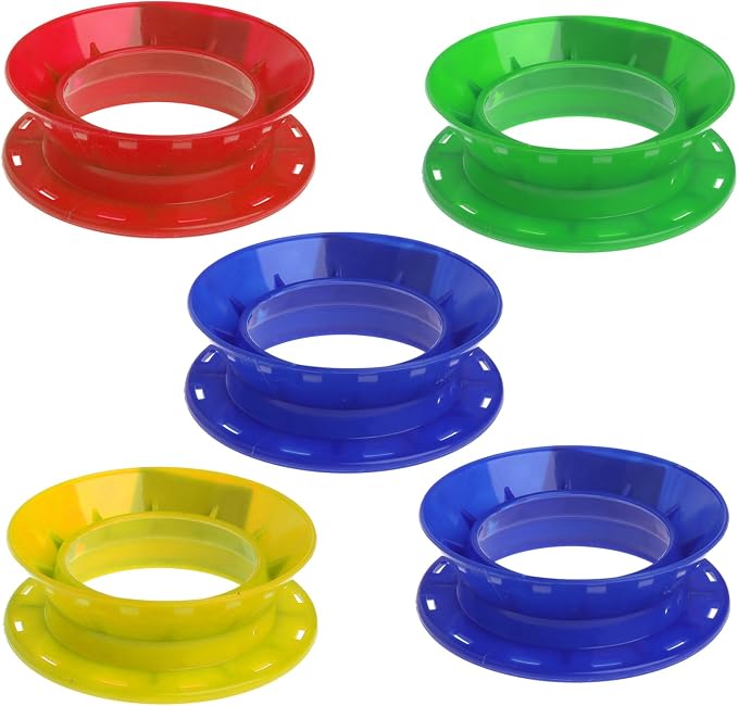 5 Pcs Fishing Line Coiling Plate Wire Winding Rings Reel Plastics Handle Wire Winding Hand Reel Fishing Accessory