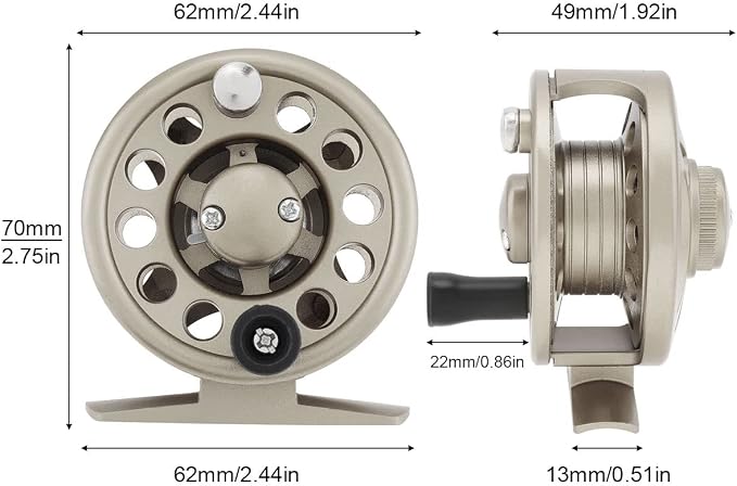 Fly Fishing Reel Fishing Wheel, Fly Ice Fishing Reel Spinning Fishing Reels, Powerful Lightweight Spinning Reels for Freshwater Saltwater