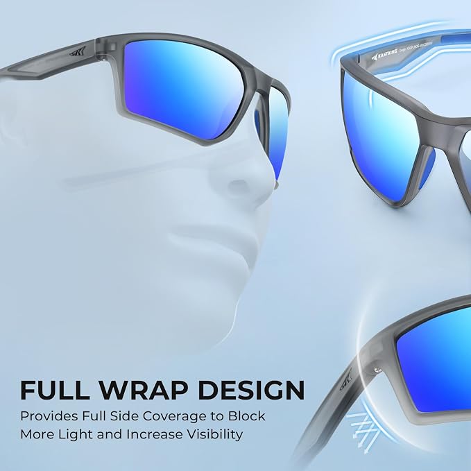 KastKing Osage Polarized Sport Sunglasses for Men and Women, Ideal for Driving Fishing Cycling Running, UV Protection