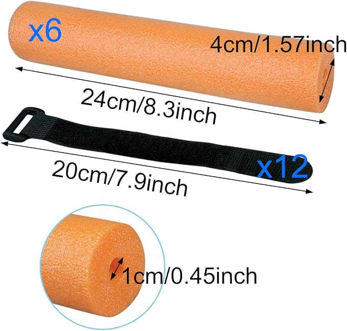 Fishing Rod Floats Tubes for Kayaking Pole Floaters Paddle Foam Floaties for Kayaks Boats