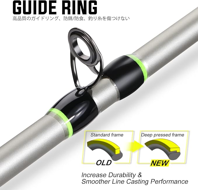 Sougayilang Spincast Combo – IM7 Graphite 2-Piece Travel Rod, EVA Handle, 17.5LB Drag, 7+1 Bearings, Left/Right Interchangeable, Pre-spooled with Mono Line for Kids & Beginners – Pond & Lake Fishing