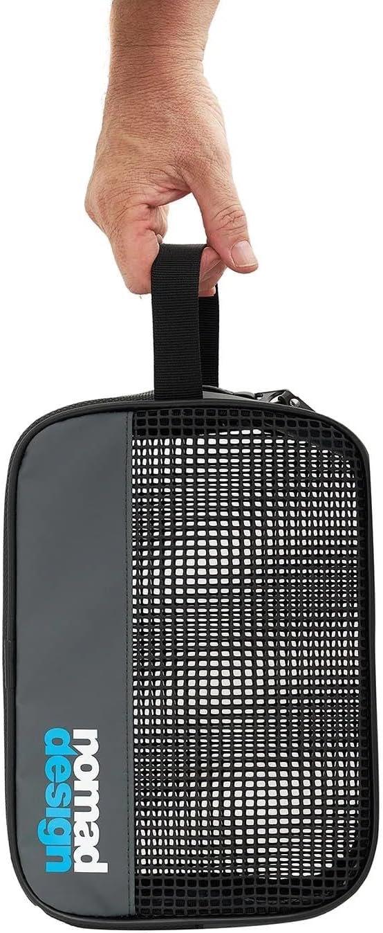 Nomad Design Splash Bag – Waterproof Wash‑Down Lure Bag with Drainage Mesh, Heavy‑Duty Zip & Mesh Window, Large