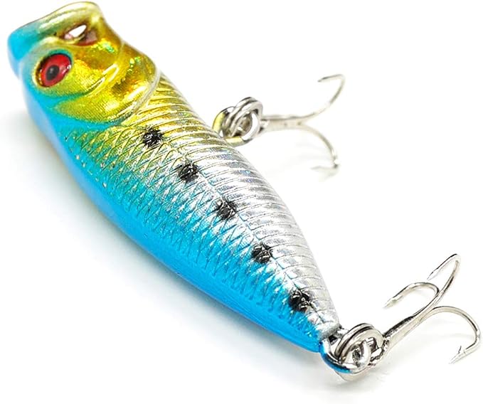 Seasky Fishing Plug Lures Micro Popper Topwater Trout Attack in Freshwater