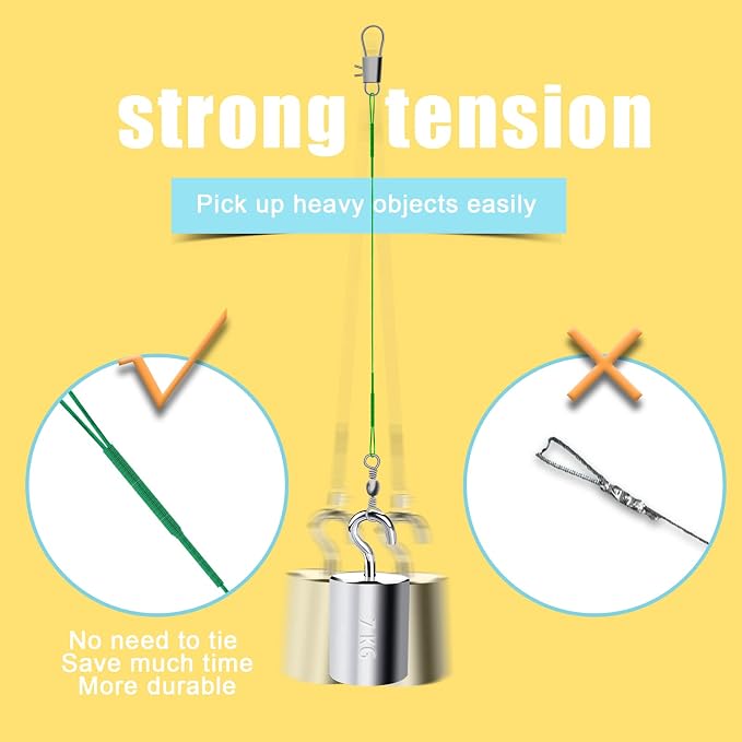 Fishing Leaders, Anti-bite Stainless Steel Wire Leaders Fishing Leaders Line with Swivels for Saltwater and Freshwater