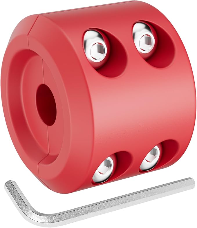 Bonison Winch Stopper for Cable. Truck UTV ATV Rubber Winch Cable Stopper, Protects Towing Hook, Synthetic Rope, Cable Line from Wear or Damage, Hawse, Bumper. Red
