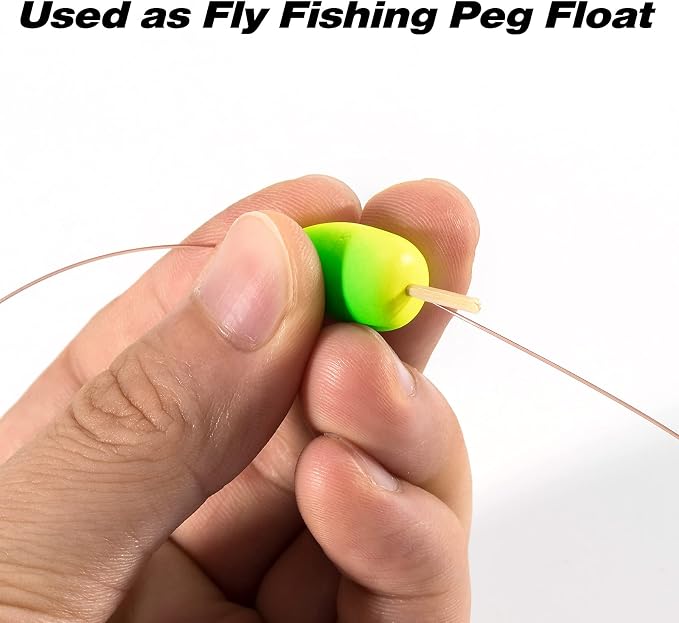 Dr.Fish 30 Pack Oval Foam Floats Fishing Rig Floats Fly Fishing Trout Bobber Strike Indicator Pompano Surf Fishing Rig Walleye Crawler Harness