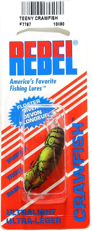 Rebel Lures Original Realistic Crawfish Crankbait Fishing Lure