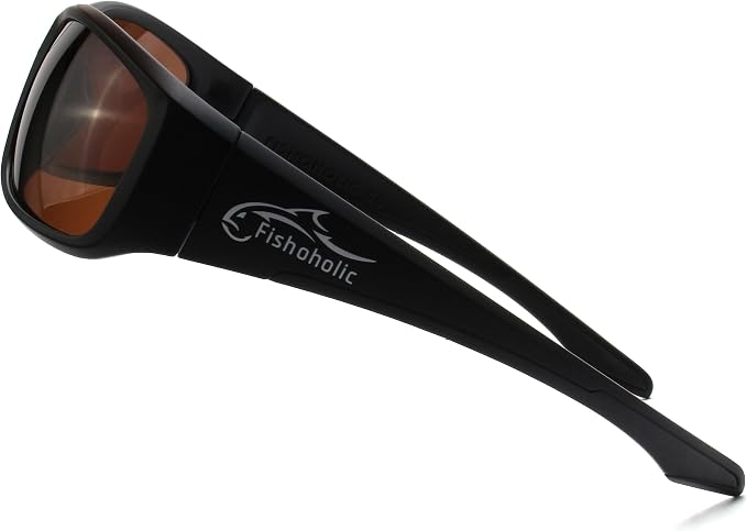 Fishoholic Pro Series Polarized Fishing Sunglasses with Rubber - UV400 Sun Protection Fishing Gift