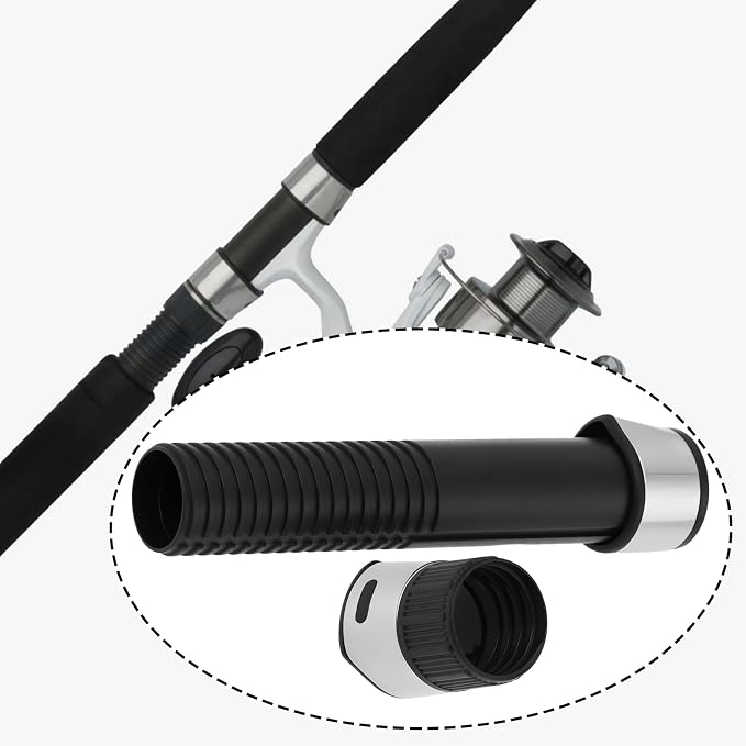 ECSiNG 2 Pack Fishing Rod Reel Seat Compatible with Most Spinning and Casting Reels 16 mm and 18 mm Black