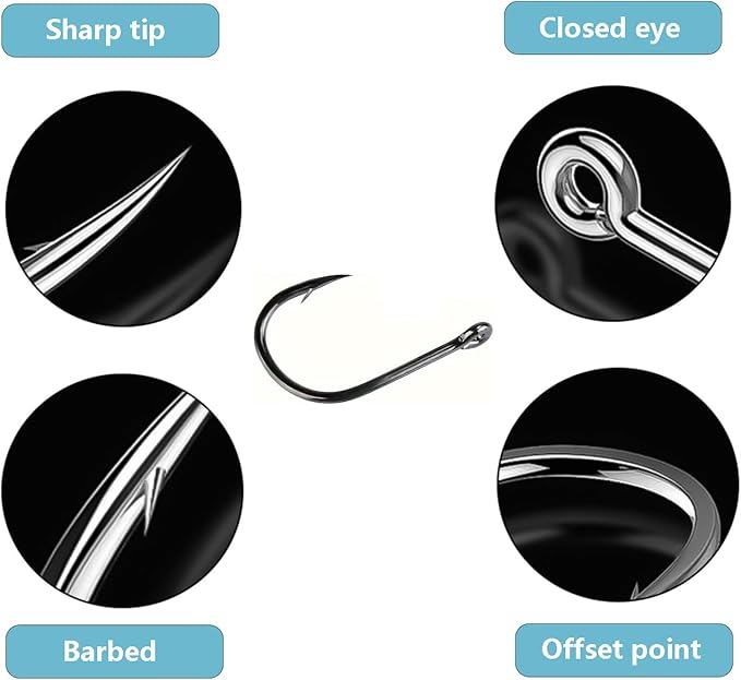 Dyxssm Small Fishing Hooks for Freshwater, 1000pcs 600pcs 400pcs Trout Fish Hook Set, 10 Sizes #2-#20
