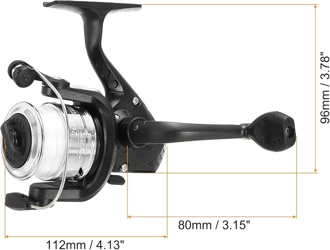PATIKIL Fishing Reel Left/Right Interchangeable Handle with Fishing Lines