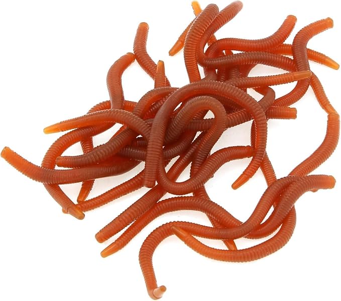 20pcs Bass Fishing Worms - Soft Plastic Baits & Lures for Fresh Water Fishing