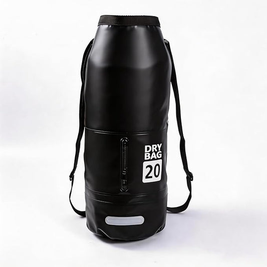 20L Waterproof Dry Bag - Floating Heavy Duty PVC Dry Sack - for Boating, Fishing & Beach - Backpack Style Waterproof Bag for Men & Women