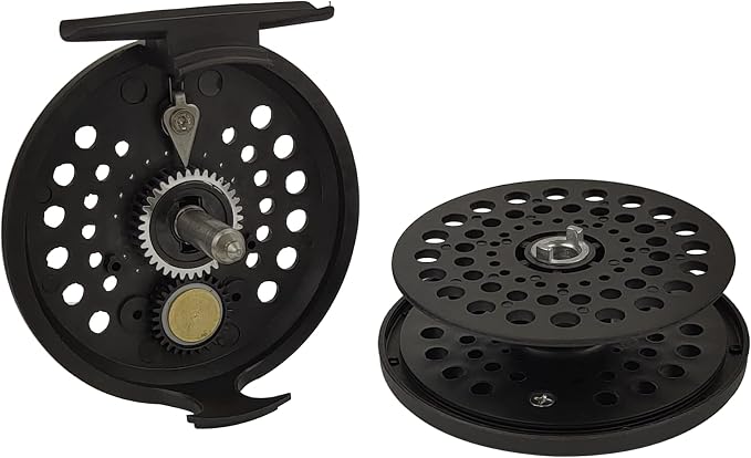 Aventik CM Graphite Fly Reel Click Drag System Classic IV Graphite Large Arbor Sizes 3/5, 5/7 Fly Fishing Reels