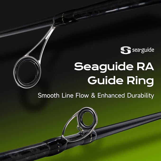 HANDING M1 BFS Rod Ultralight Fishing Rod 2-Piece Spinning & Baitcaster Rod with Seaguide RA Guides AA Cork Handle 30T Carbon Fiber for Trout Crappie Bluegill Yellow Perch Smallmouth Sunfish