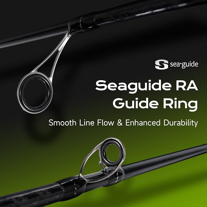 HANDING M1 BFS Rod Ultralight Fishing Rod 2-Piece Spinning & Baitcaster Rod with Seaguide RA Guides AA Cork Handle 30T Carbon Fiber for Trout Crappie Bluegill Yellow Perch Smallmouth Sunfish