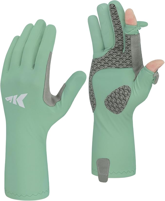 KastKing Sol Armis Pro UPF50+ Fishing Gloves-Quick-Dry, Full Finger & 3/4 Fingerless Sun Protection Gloves Men Women for Outdoor