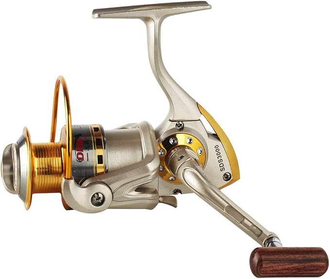 Diwa Spinning Fishing Reels for Saltwater Freshwater 1000 2000 3000 4000 5000 6000 Series Fishing Spool Left/Right Interchangeable Trout Carp Spinning Reel Light and Smooth