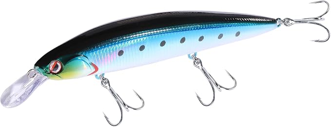 LITTMA ShoreCast 115 Minnow Sinking Saltwater Fishing Lure, Long Casting Surf Fishing Hard Bait for Striper Bass and Halibut