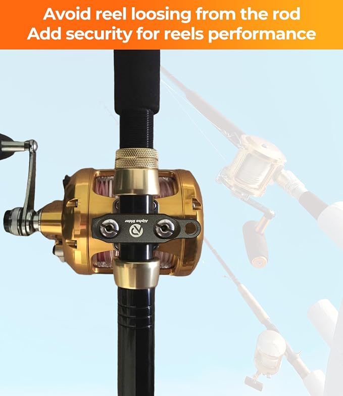 Fishing Reel Rod Clamp Fishing Reels Parts for Penn 20 30 50 70 International V VI Series Reel Rod Clamp Mount Anodized Aluminum Alloy (No Bolts or Screws)