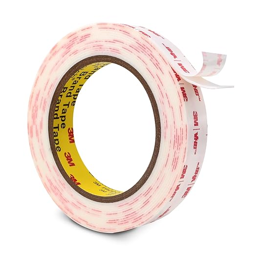 3M Double Sided Mounting Tape 3/4''x15.4Ft, White 4950 Heavy Duty Adhesive Waterproof Foam Tape for Car Home Office Deco