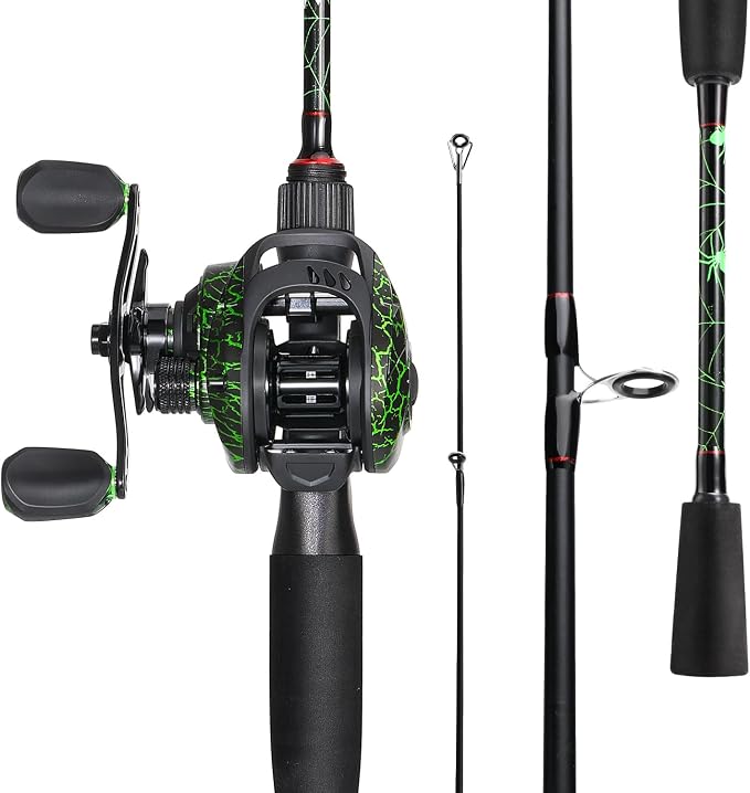Sougayilang Fishing Rod Combo, Baitcasting&Spinning Reel with IM6 Graphite Blank Rods