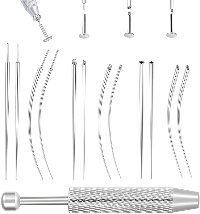 Uni-J Piercing Taper Ball Grabber Tool for Changing Jewelry - 14G 16G 18G 20G Threadless/Internal thread/External Thread Stretching Kit for Ear/Nose/Navel/Nipple/Lip/Eyebrow/Tongue