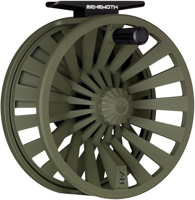 Redington Behemoth Fly Reel – Heavy-Duty Carbon Drag, Large Arbor, Die-Cast Frame & Deep V-Spool – Freshwater & Saltwater Fly Fishing Reel for Trout, Bass, Salmon & Big Game