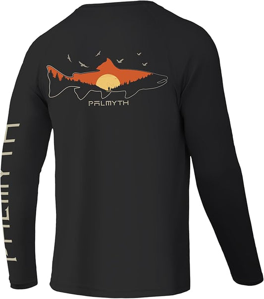 Palmyth Fishing Shirts for Men Long Sleeve UPF 50+ T Shirt Sun Protection Tee