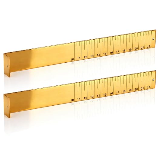 FairySandy 22 Inch Aluminum Fish Measuring Board Ruler Yellow Durable Anti Corrosion Fishing Equipment for Lakes Rivers Ponds Nearshore Saltwater