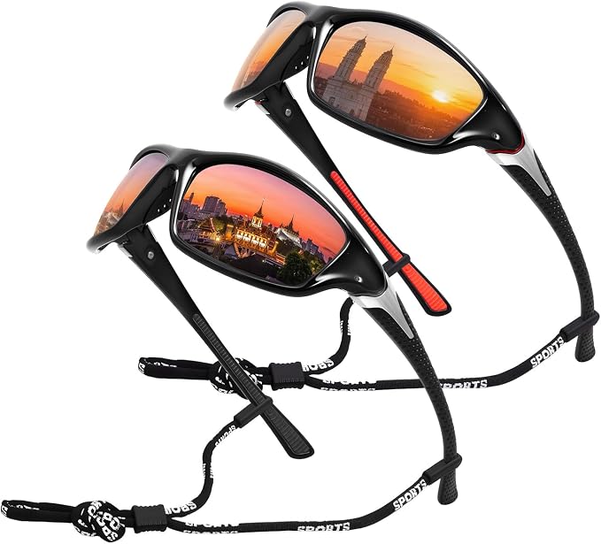 Polarized Sports Sunglasses For Men Women Unbreakable Frame Cycling Driving Fishing UV400 Protection