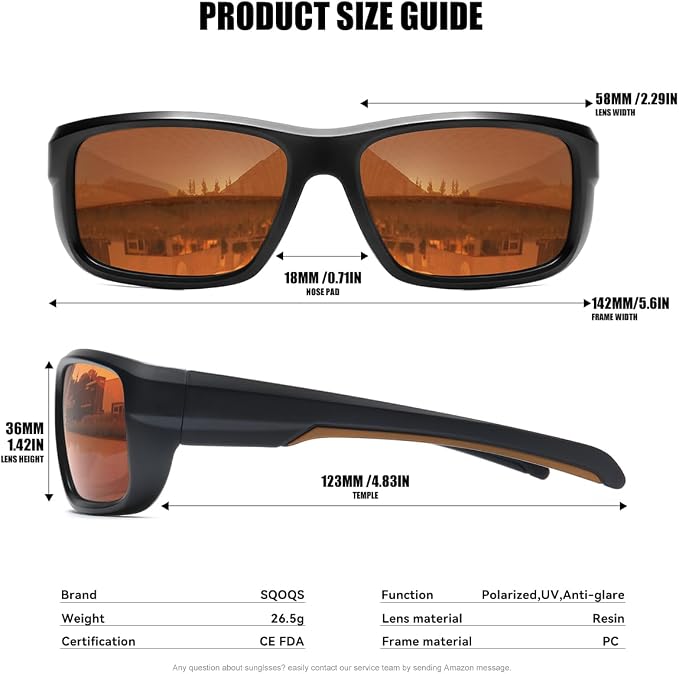 3Pack Polarized Sports Sunglasses for Men, Wrap Around Frame UV400 Goggles Sun Glasses for Cycling Fishing Driving