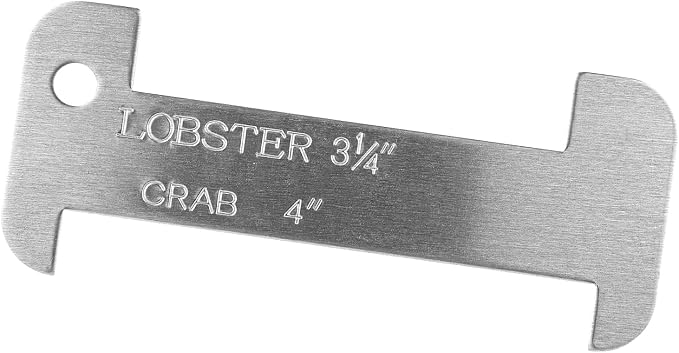 Dr.Fish Crab and Lobster Gauge, PVC Aluminum Gauge Measure for Blue Crab Lobster Shrimp Clam, Multi-Functional Measuring Tool Designed for Seafood Harvesting Enthusiasts