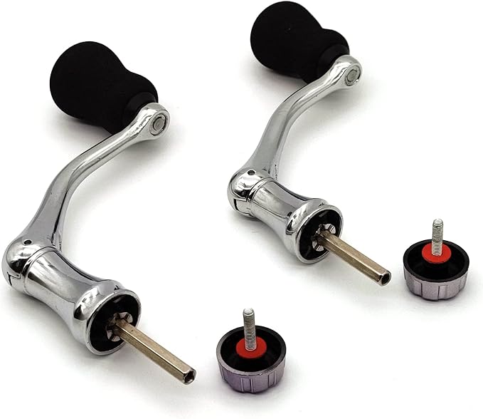 Mixed Pack Fishing Spinning Reel Handle, All-Metal, with The Grip EVA for Spinning Reels Replacement Grip Parts,2 Pack, Large,X-Large