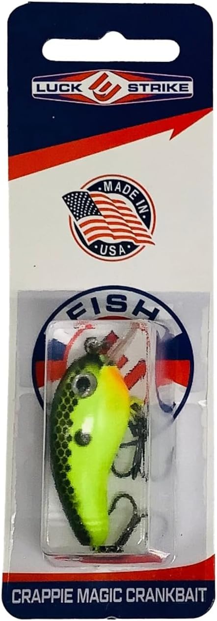 Luck E Strike Crappie Magic Crankbait (2 Inch Crappie Lure) Made in The USA