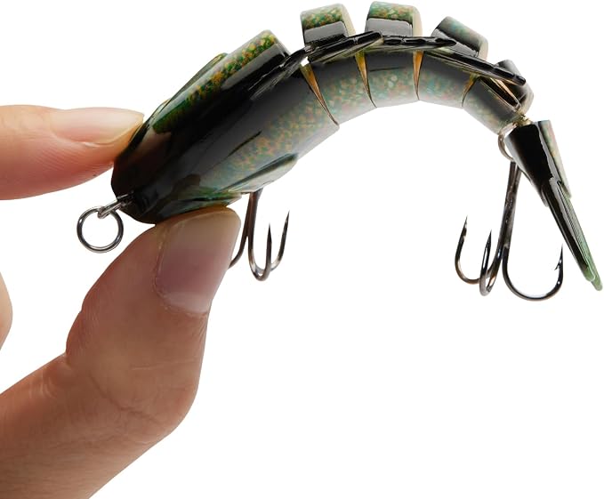 BASSDASH SwimPanfish Multi Jointed Panfish Bluegill Swimbaits Hard Topwater Bass Lures Fishing Lure Crank Saltwater 3.5in/0.85oz