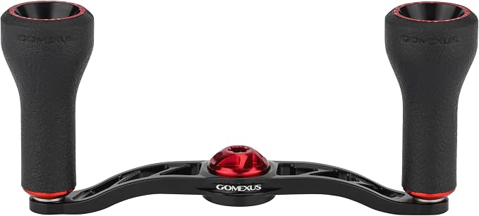 GOMEXUS Power Handle Compatible for Shimano Tranx Daiwa Zillion Abu Garcia 13 Fishing Baitcasting Reel Replacement Crank with TPE Knob, Bass Fishing