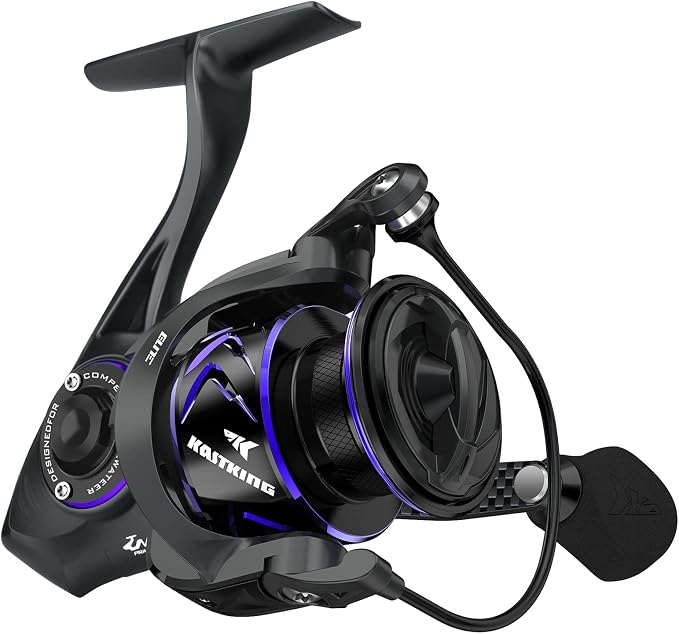 KastKing MegaJaws Elite Spinning Fishing Reel - 6.2:1/5.2:1 Gear Ratio Fishing Reel, 39.5Lbs Max Drag, Ultra Lightweight & Powerful, 10+1 Stainless BB for Saltwater/Freshwater, Aerodynamic Reel Rotor