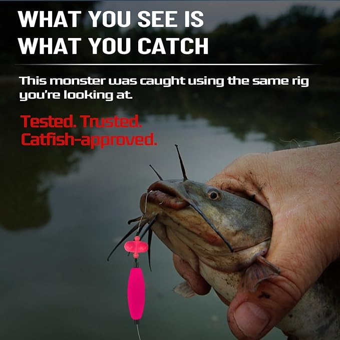 Narcissus Catfish Rigs Set – 6 Pre-Tied Rigs with 2 Sinker Sliders, Float Rigs Tackle, Santee Rig, Circle Hooks 6/0 – Complete & Ready-to-Use Kit