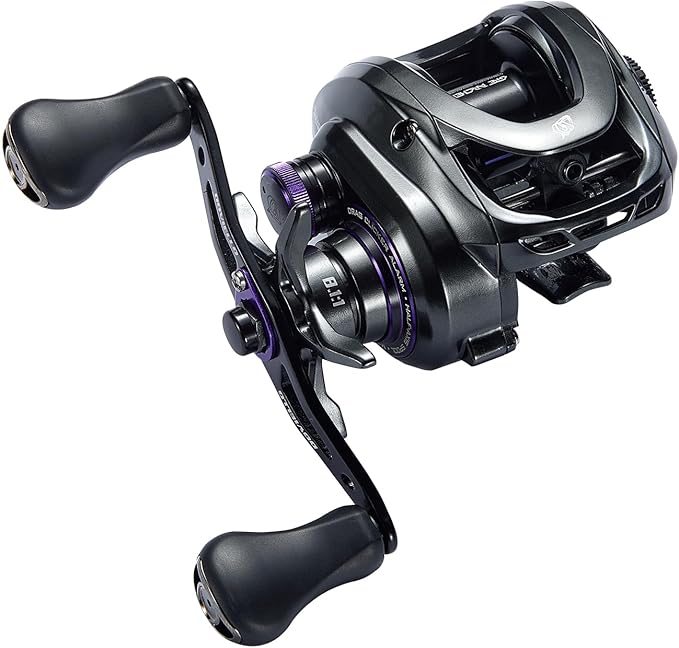 GKA200 Baitcasting Fishing Reel - 7.1:1/8.1:1 High-Speed Gear Ratio, 20LB Carbon Drag, 30Levels Magnet Braking System, Low Profile Design with Dual spools for Freshwater/Saltwater Fishing