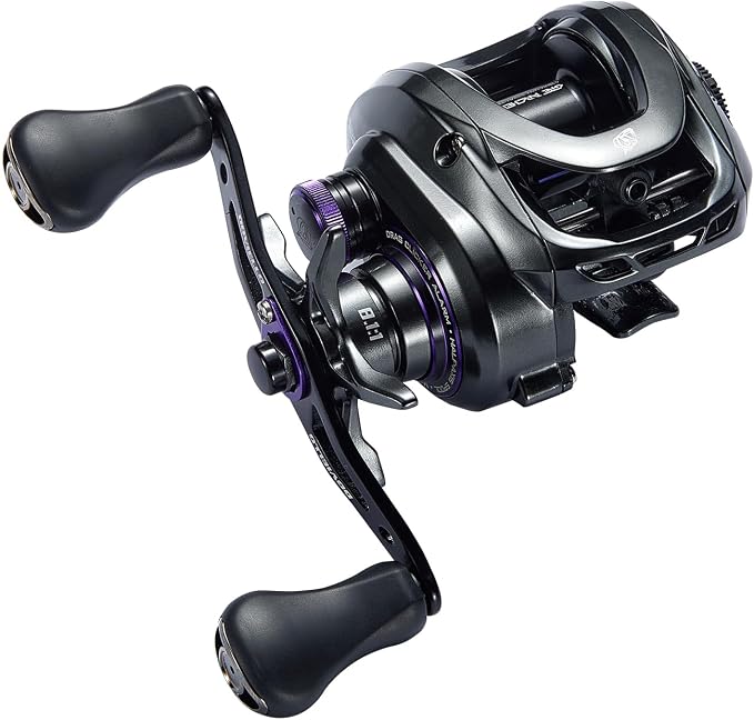 GKA200 Baitcasting Fishing Reel - 7.1:1/8.1:1 High-Speed Gear Ratio, 20LB Carbon Drag, 30Levels Magnet Braking System, Low Profile Design with Dual spools for Freshwater/Saltwater Fishing