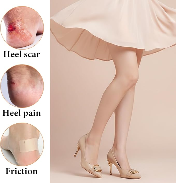 Lip-Shaped Heel Grips Liner Cushions Inserts for Loose Shoes, 6 Pairs Self-Adhesive Heel Grips Liner for Loose Shoes, Memory Foam Heels Cushions to Prevent Blisters & Stop Slipping