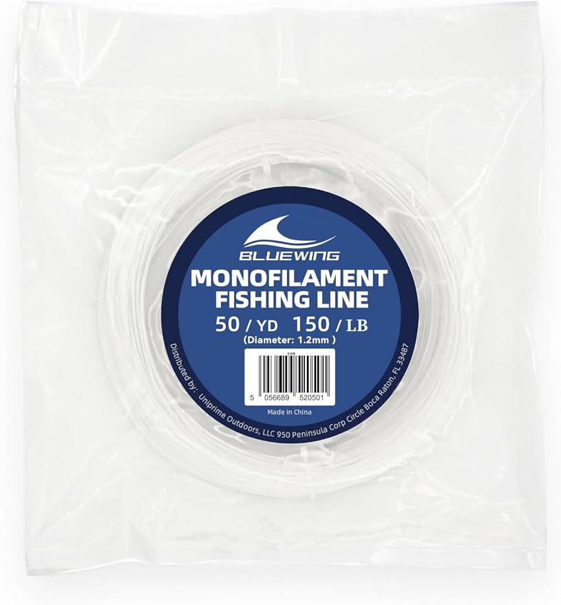 BLUEWING Monofilament Fishing Line Clear Mono Fish Wire Thin Diameter String 6-400 lbs, 50-3000 Yards