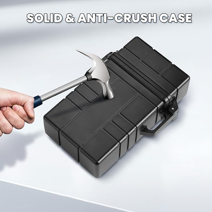 Waterproof Case, Airtight Holder Case for Whole Package 20pcs 84-100mm Size, EDC Survival Container for Fishing Kit, Match Seal Storage Dry Box, Camping Essentials, Cool Gadgets for Men Women