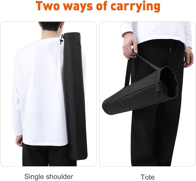 Homoyoyo Fishing Rod Carrier Fishing Pole Bag Pole Bag Reel Organizer Case Storage for Gear and Equipment and Traveling for Men 31.9X7.5X0.4In - Gifts for Men, Family