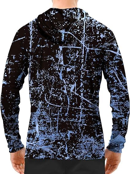 Men's UPF 50+ Sun Protection Hoodie Shirt Long Sleeve SPF Fishing Outdoor UV Hiking Lightweight Shirts