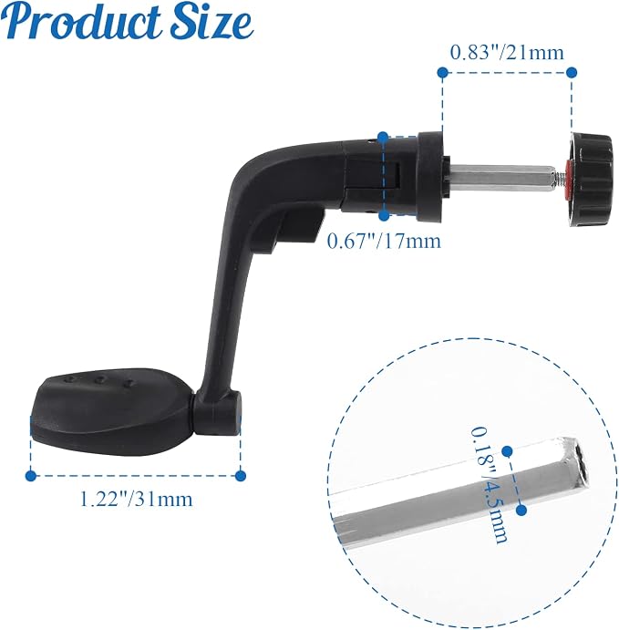 3 PCS Plastic Power Handle Fishing Reels Spinning Handle, Crank Rock Arm Rotary Knob Repair Parts for Fishing Replacement Parts